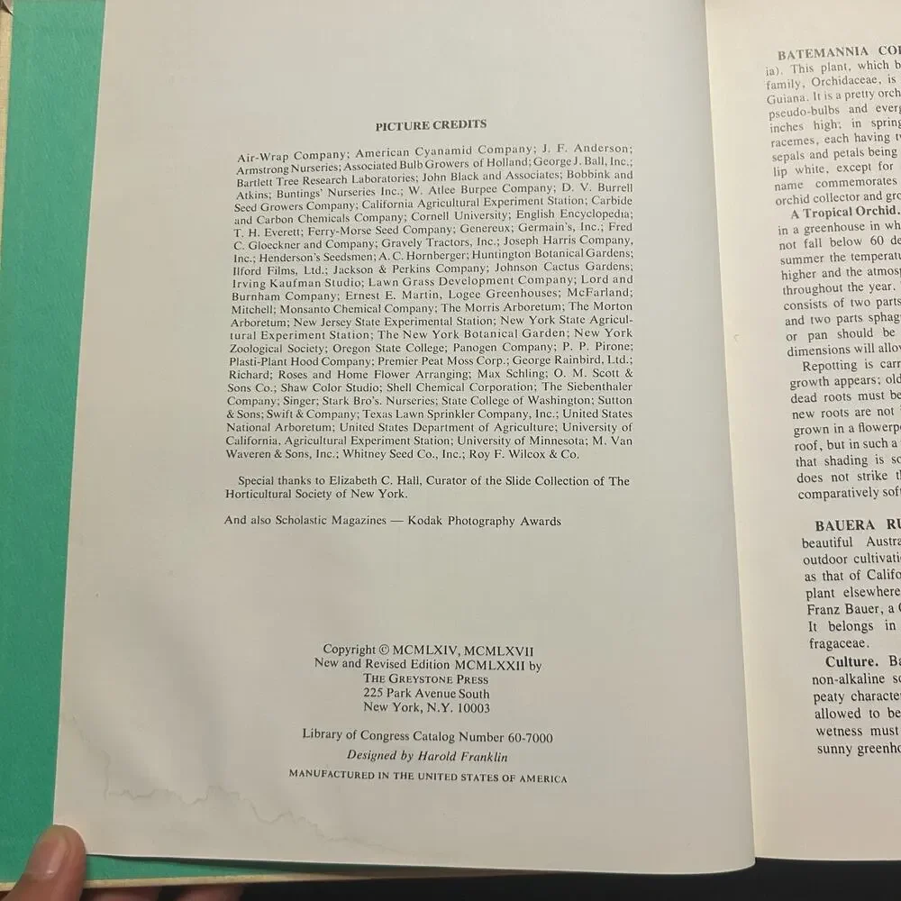 New Illustrated Encyclopedia of Gardening Volume 3 1967 Hardcover Bat to Bro